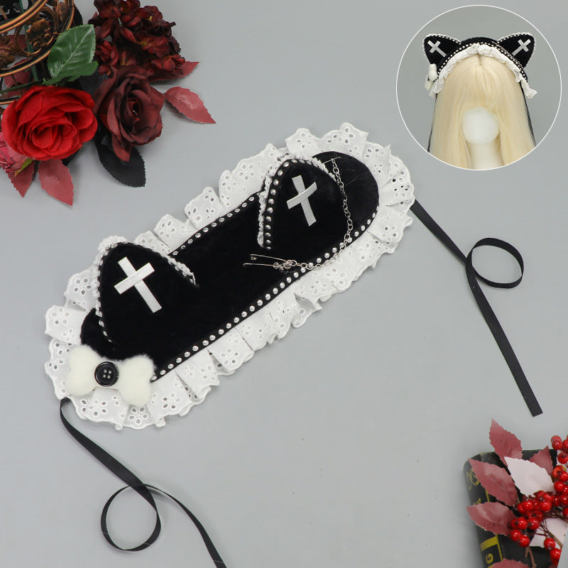 Dark Goth Wind Rivet Cat Ear Hair Band