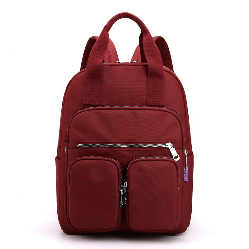 Women's Fashion Large Capacity Multi-pocket Nylon Cloth Backpack