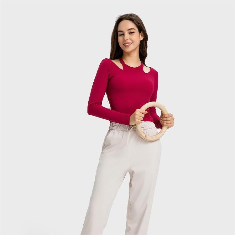 Drawstring Loose Elastic Straight-leg Pants Women
