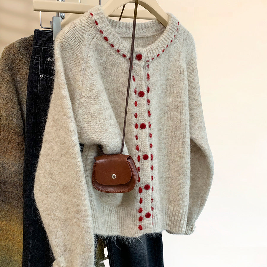 Outer Wear Lazy Knitted Cardigan Top
