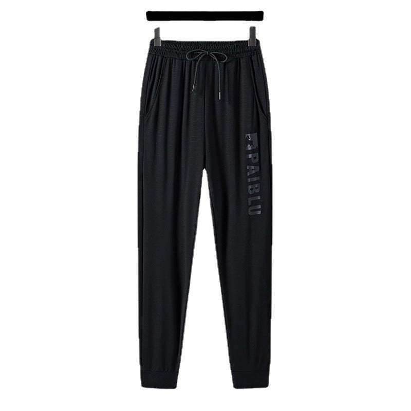 Men's Printed Quick-drying Ice Silk Short Sleeved Pants For Outerwear Sports Suit