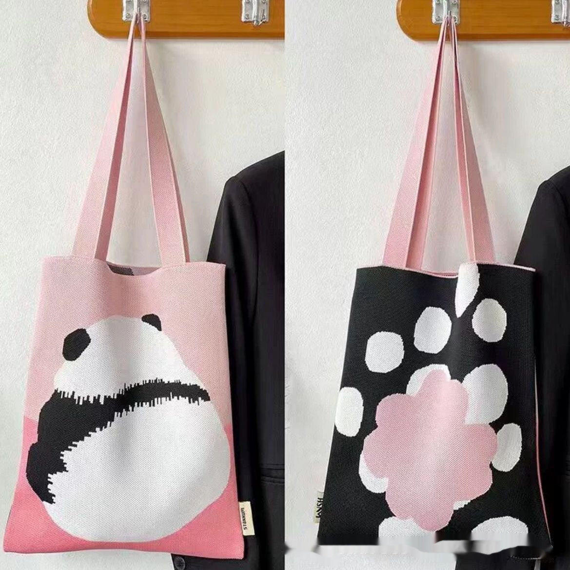 Cute Cartoon Panda Large Capacity Shoulder Bag