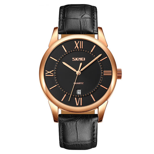 Foreign Trade Quartz Watch Calendar Belt Waterproof Men's Watch Men's Watch