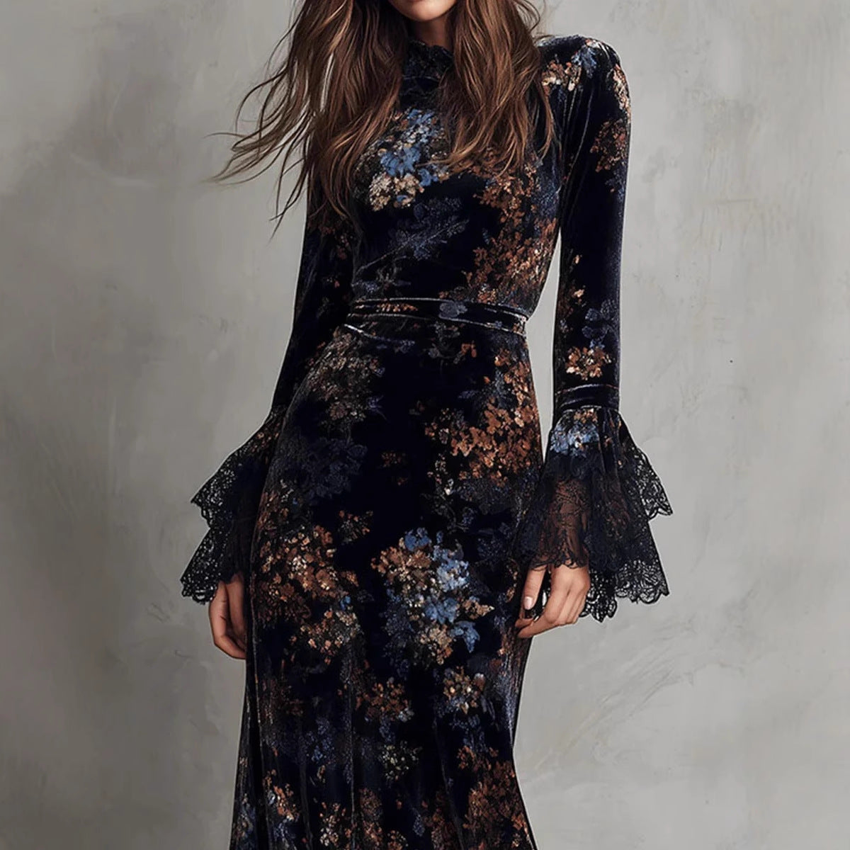 Slimming Velvet Cheongsam Evening Dress Dress