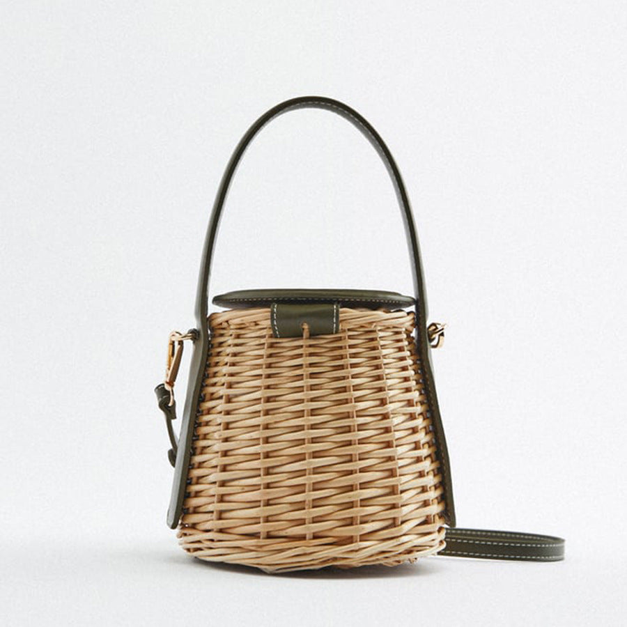 Beach Simple Rattan Shoulder Messenger Bag