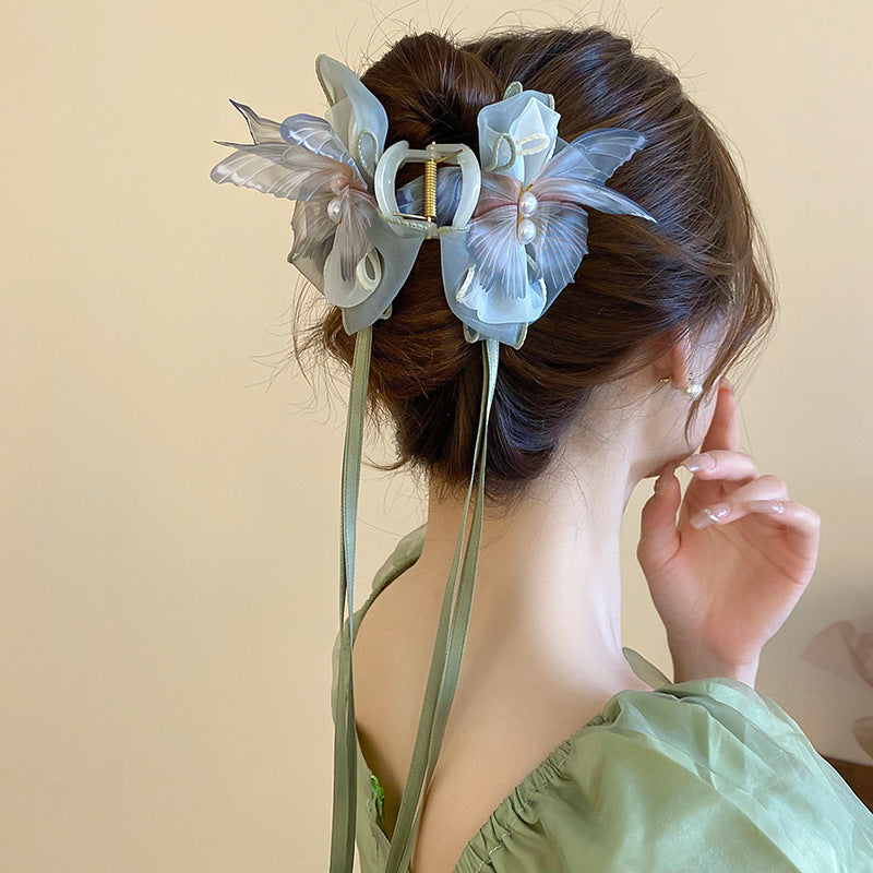 Women's Fashion New Chinese Bow Ribbon Barrettes