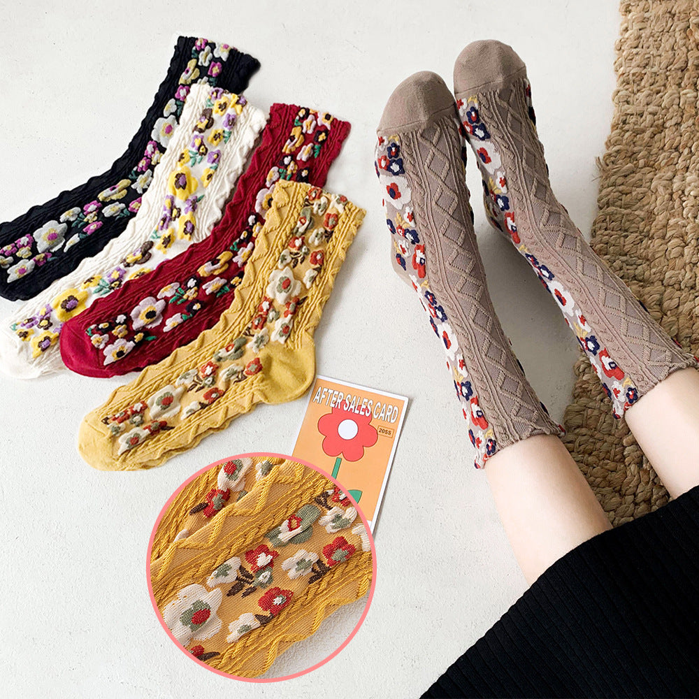 Autumn and winter new mid-tube socks
