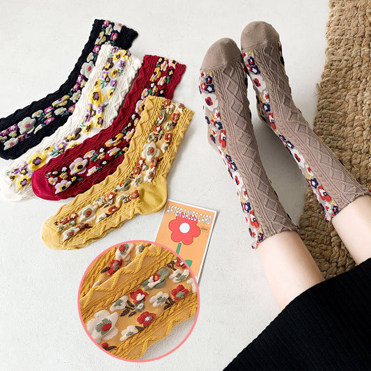 Autumn and winter new mid-tube socks