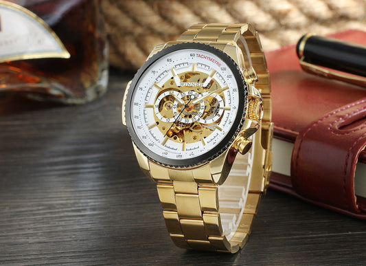 Hollow men's automatic mechanical watch