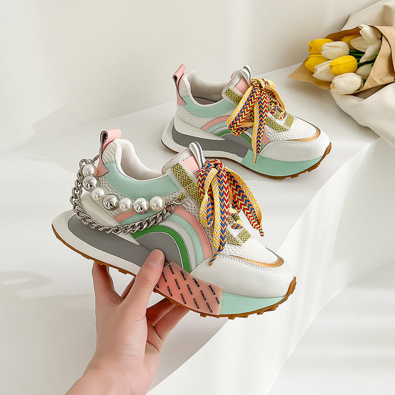 Women's Mesh Breathable Thick Sole Sports Shoes