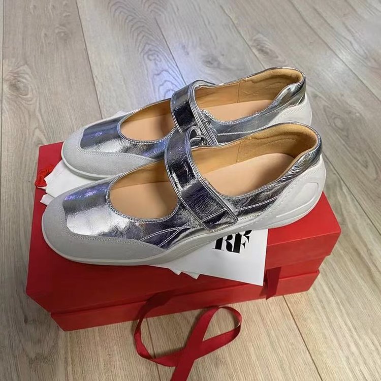 Fashion Sports Ballet Girl Thick Bottom Velcro Mary Jane Niche Leisure Pumps