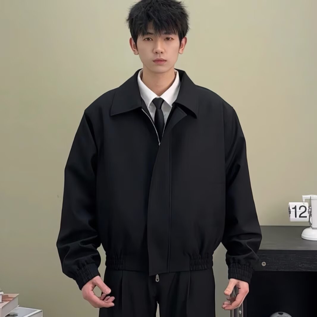 Solid Color Design Casual Men's Jacket