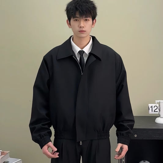 Solid Color Design Casual Men's Jacket