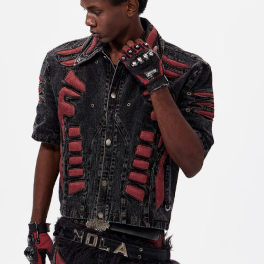Stereo Patchwork Denim Jacket