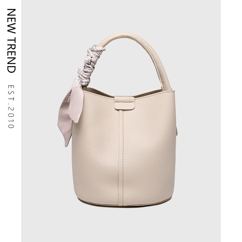 Niche Lychee Pattern Soft Leather Fashion All-match Messenger Bag