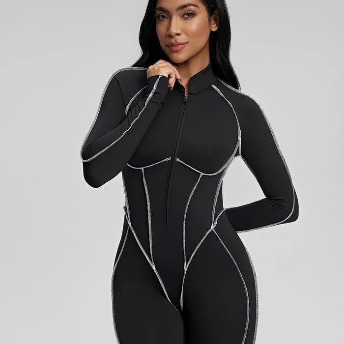 Sports Fitness Split Design One-piece Hot Girl Skinny Yoga Clothes With Chest Pad Breathable