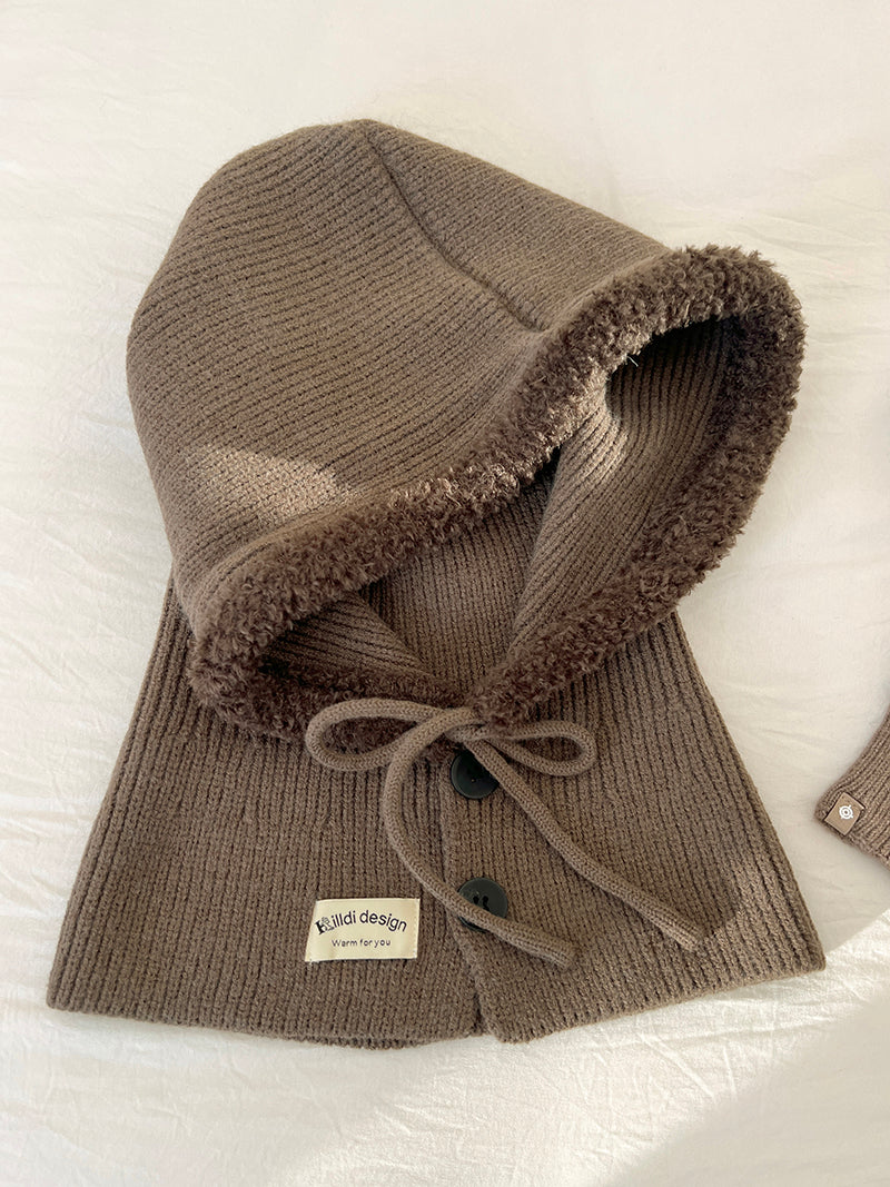 Ice Man Design Fashionable Knitted Drawstring Autumn And Winter Warm Ear Protection Hat