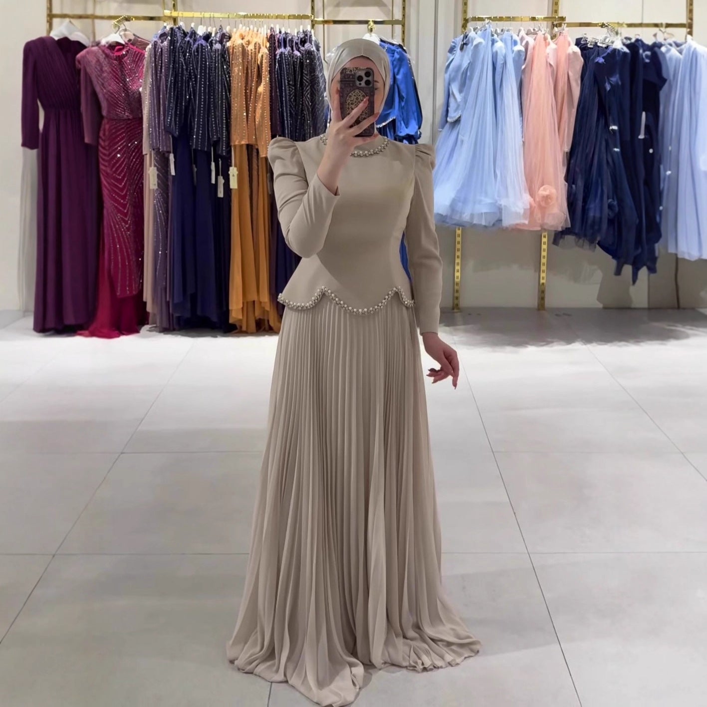 Womens Casual And Stylish Mock-neck Top And Skirt Set