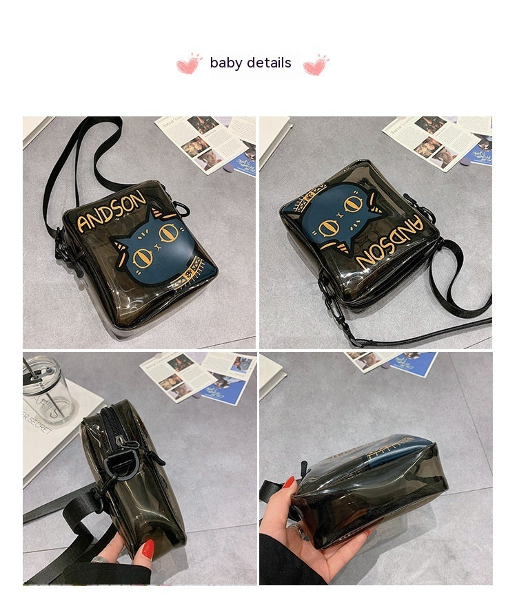 One-shoulder PVC Simple Trendy Crossbody Transparent Shoulder Bag