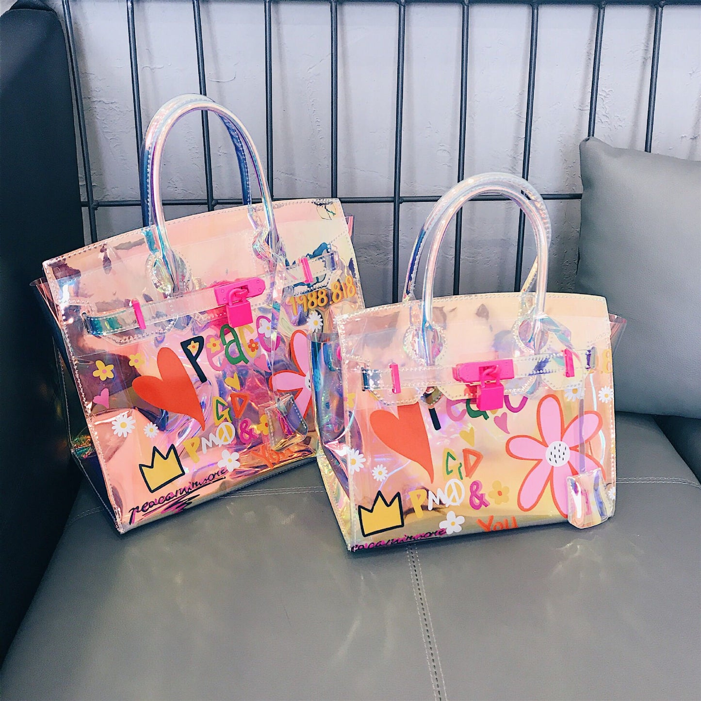 Summer transparent bag female jelly bag