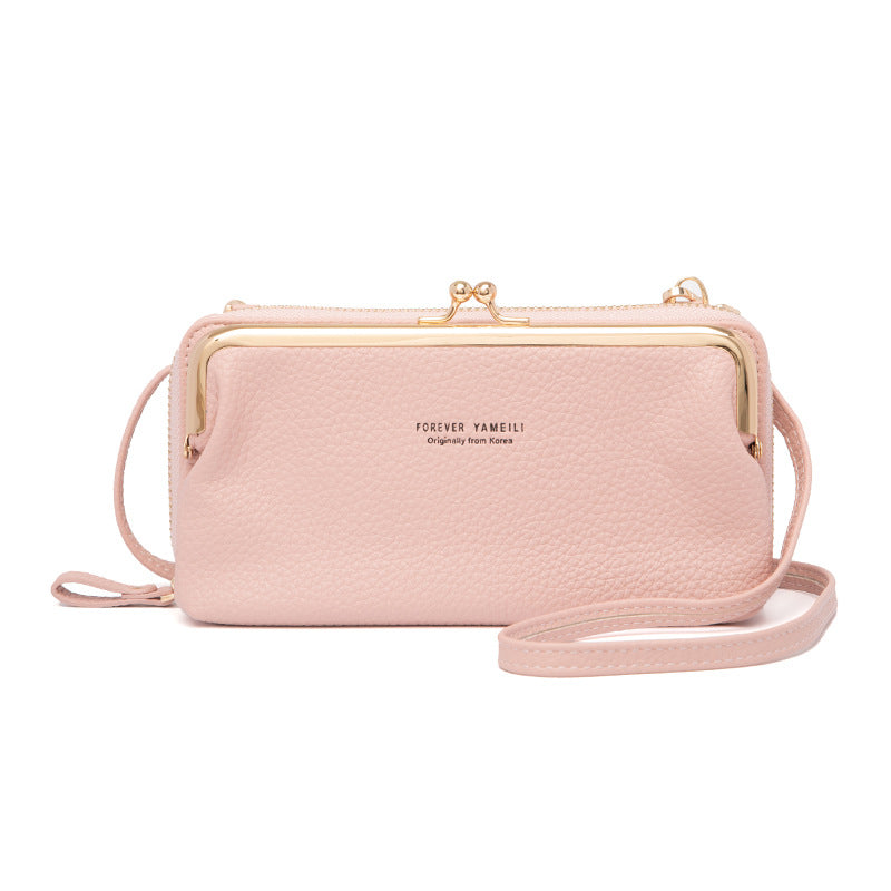 Fashion horizontal zipper phone bag