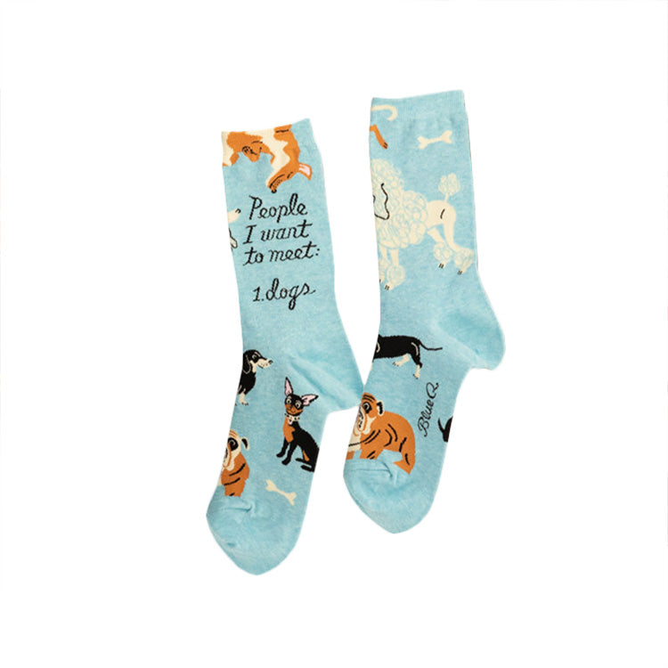 Female thin medium tube flower socks