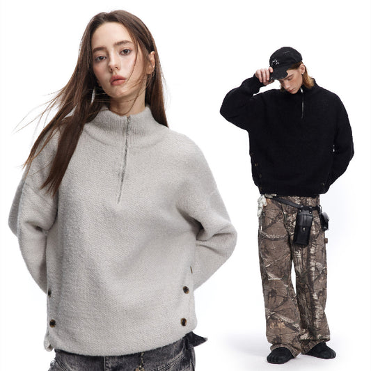 Fritids Sweater med Lynlås til Mænd