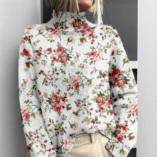 Dameuldtrøje Mode Personlighed Rullekrave Sweater