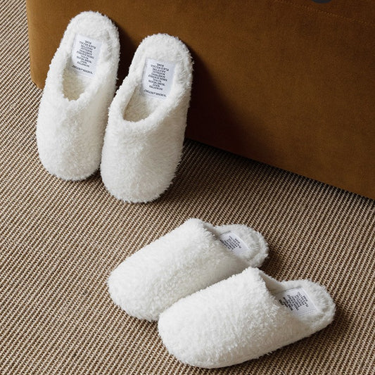 Warm Indoor Home Velvet Anti-slip Thick-soled Slippers