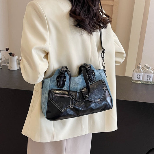 Dame Skuldertaske med Stor Kapacitet Håndbåren Crossbody Taske til Kvinder