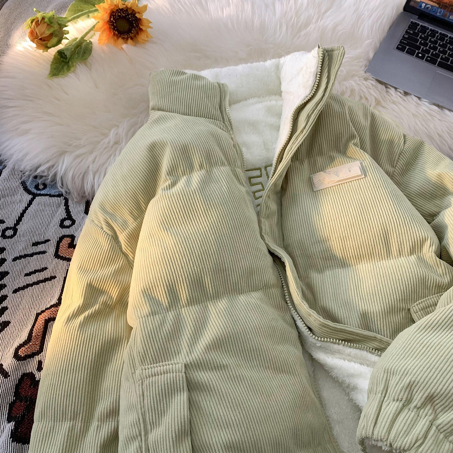 Thickened Double-sided Wear Berber Fleece Cotton Coat Cotton-padded Clothes For Men And Women