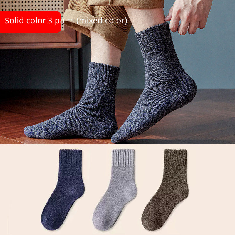 Winter Plush Thickened Warm Socks Middle Barrel