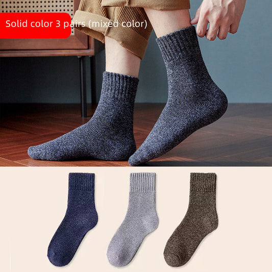 Winter Plush Thickened Warm Socks Middle Barrel