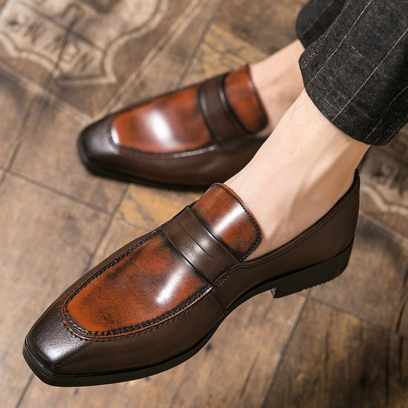 Hairstylist Retro Lazy Leather Shoes All-match Casual