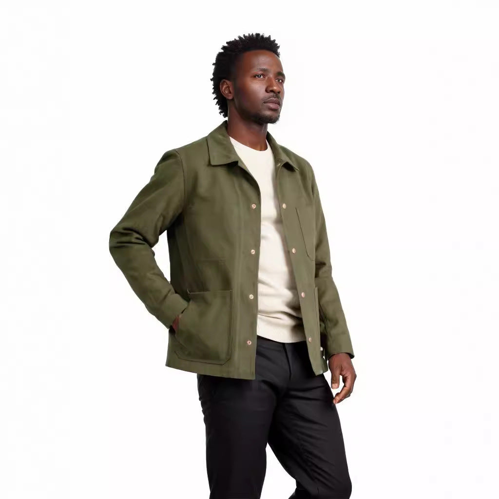 Large Pocket Casual Jacket Coat Simple