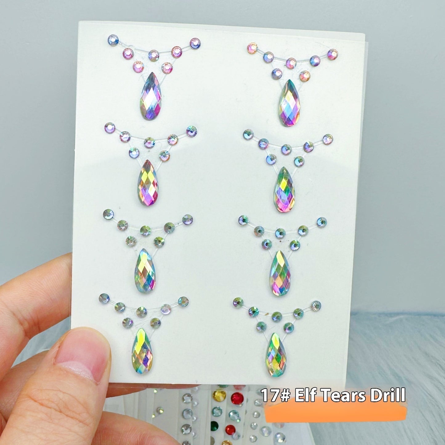 Comes With Sticky Pearl Stick-on Crystals Transparent Photo Shoot
