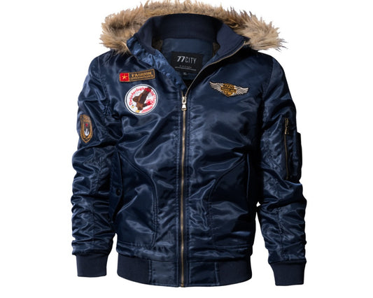 Plus Velvet Thick Winter Coat Coat Military Wear Tide Coat 3D