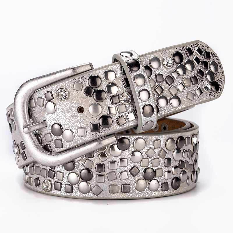 New Ladies Belt Fashion Rivet Inlaid Decoration