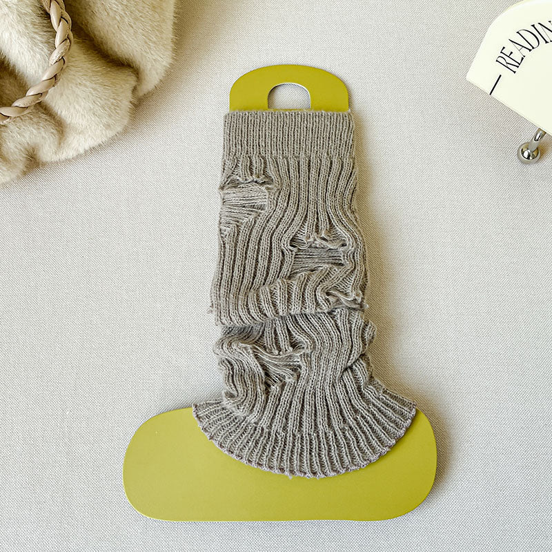 Personalized Gray Perforated Calf Socks