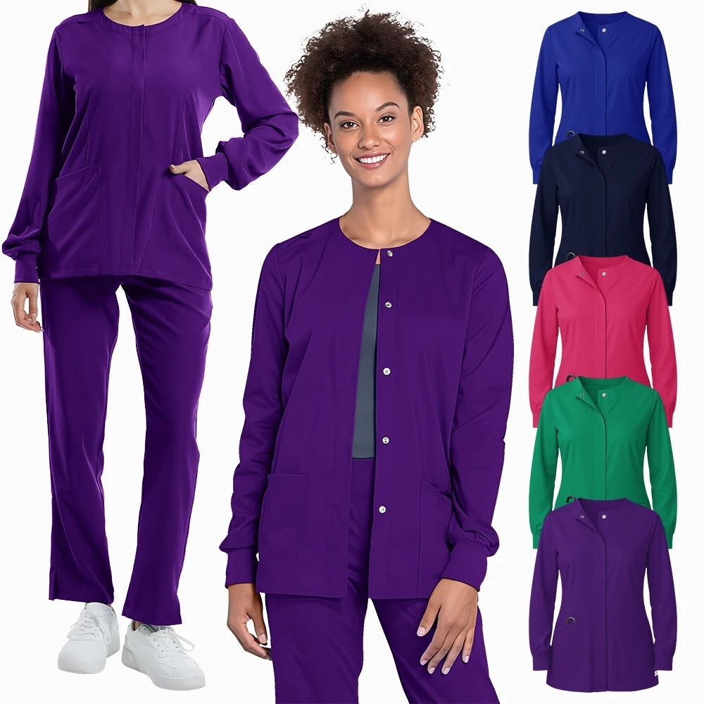 Womens Long-sleeve Top And Pants Two-piece Set