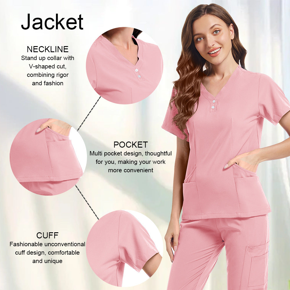Work Uniform Scrub Top And Pants Nursing Set