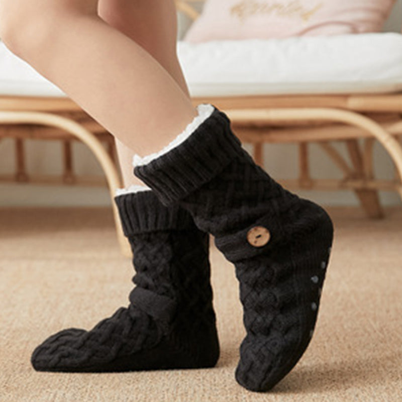 Women's thickened plus velvet floor socks