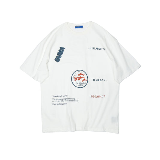 Street Casual Letter Print T-shirt Loose