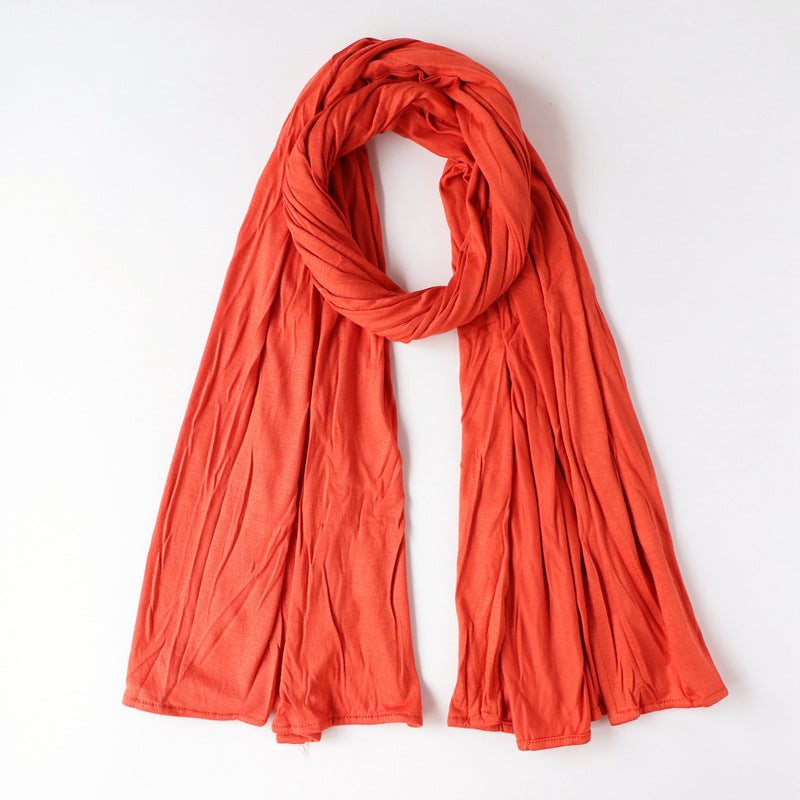 Monochrome mercerized cotton jersey scarf