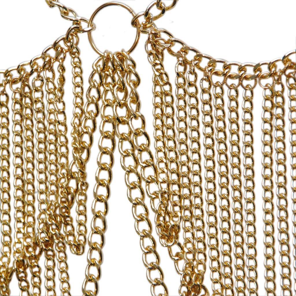Personality Hanging Beard Conjoined Body Chain Performance
