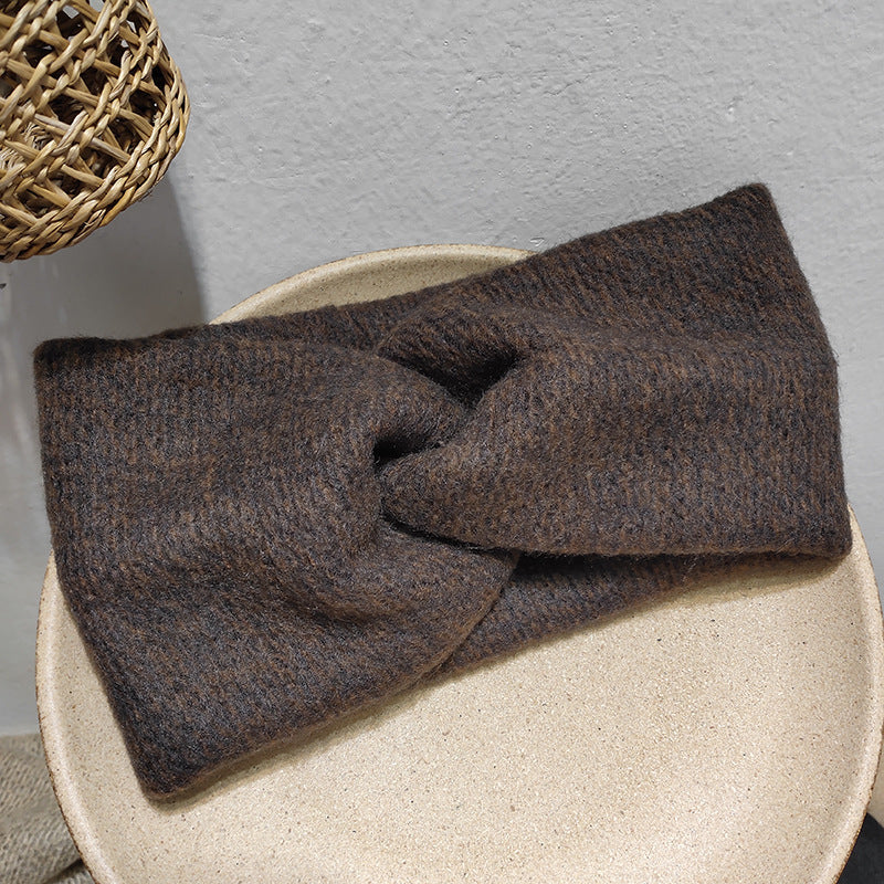 Autumn And Winter Wool French Cross Hairband