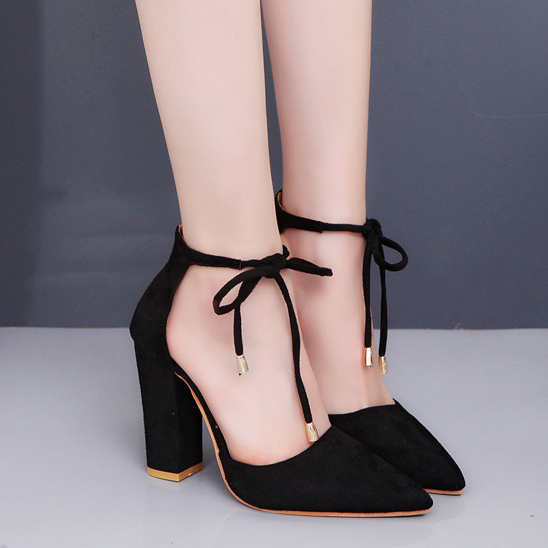 Women's Shoes Chunky Heel High Heel Lace-up Large Size Sandals