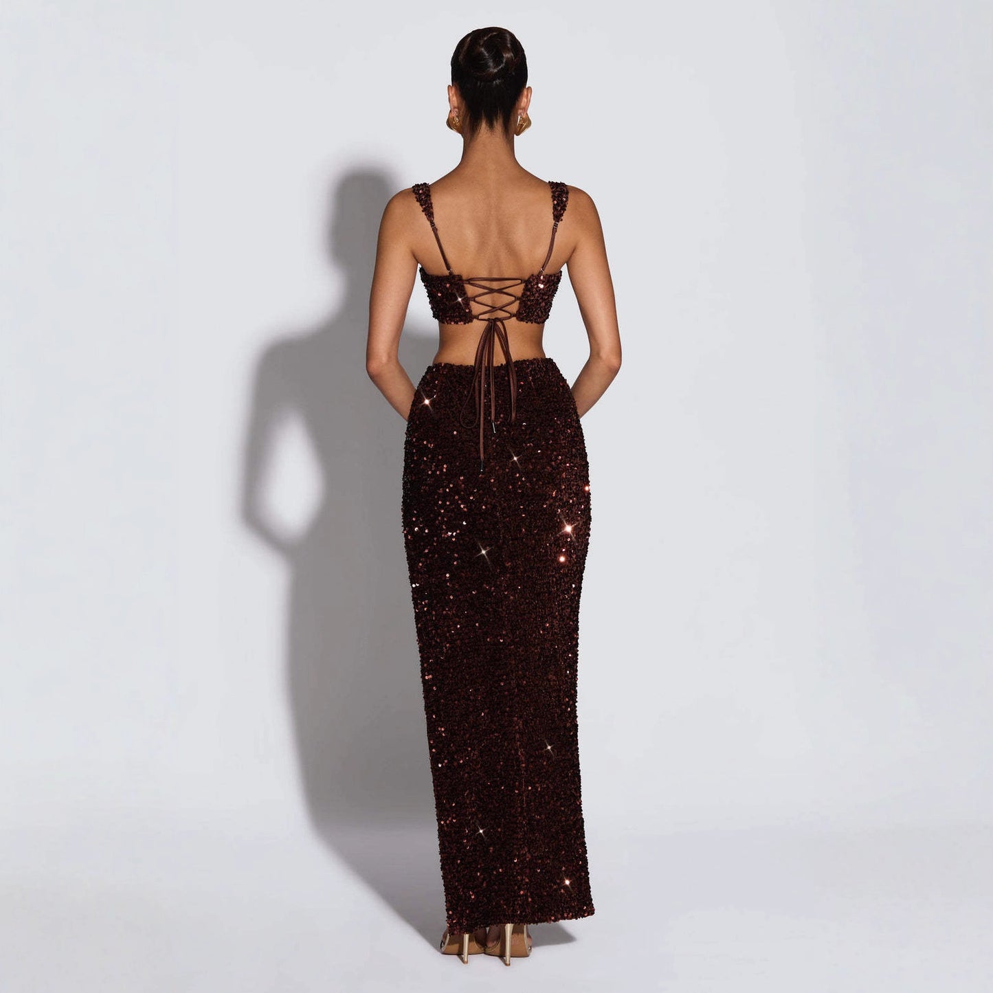 Womens Trendy Vest Top And Slit Skirt Set
