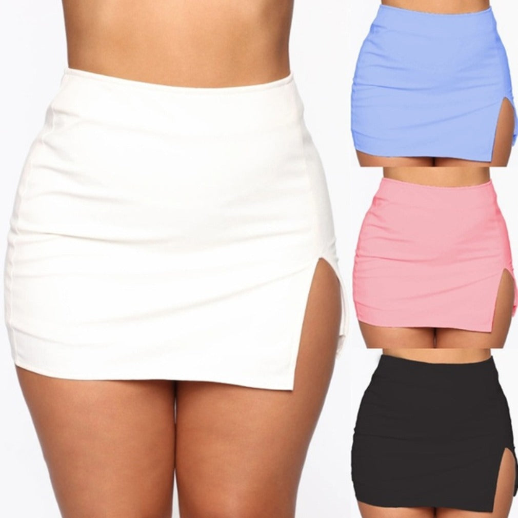 Sommer Dame Mode Kort Nederdel Ensfarvet