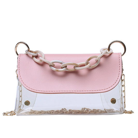 Transparent net red messenger bag